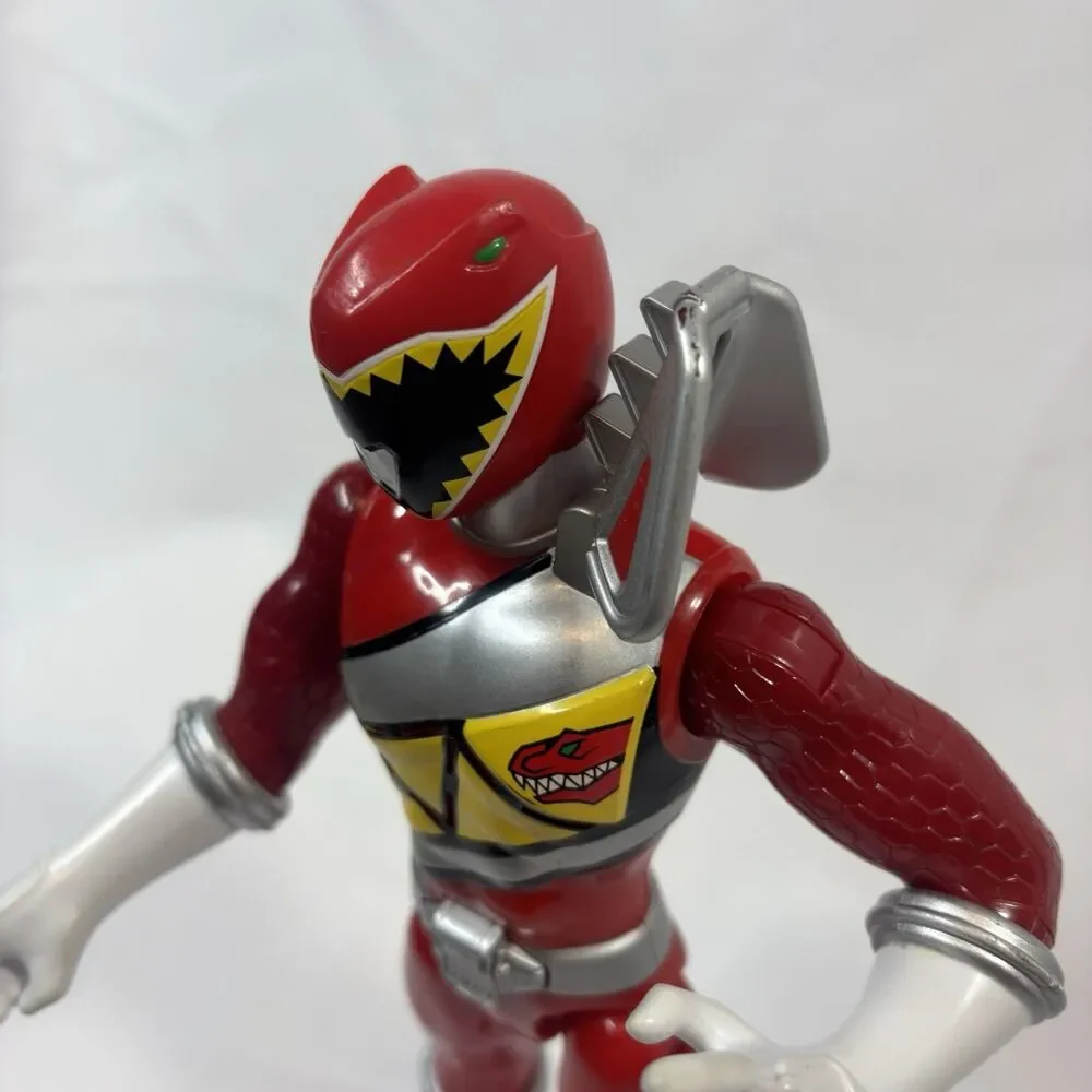 2014 Power Rangers Red Ranger Dino Super Charge Action Figure 10” Bandai Works